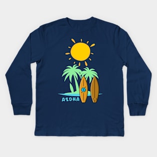 You don't have to live in Hawaii - or even be Hawaiian - to embrace the Aloha Spirit. Kids Long Sleeve T-Shirt